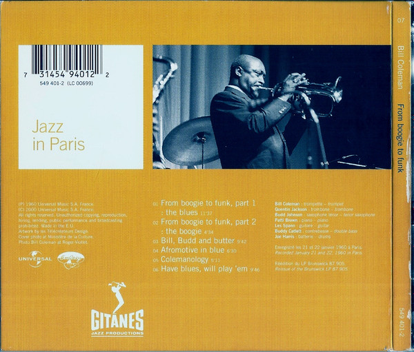 Bill Coleman (2) - From Boogie To Funk (CD)