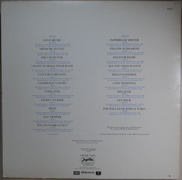 The Beatles - 20 Greatest Hits (LP, Comp)