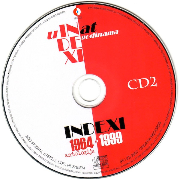 Indexi - U Inat Godinama (1964-1999 Antologija) (2xCD, Comp)
