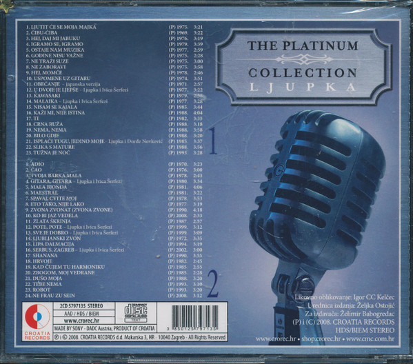 Ljupka Dimitrovska - The Platinum Collection (2xCD, Comp)