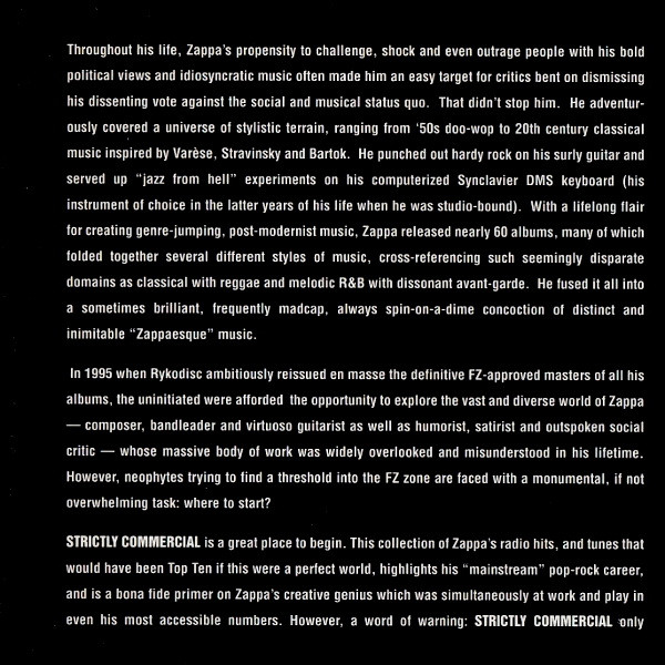 Frank Zappa - Strictly Commercial (The Best Of Frank Zappa) (CD, Comp)