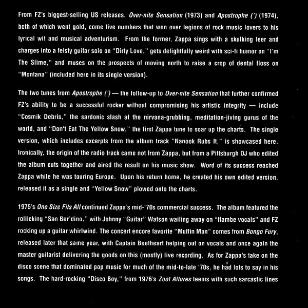 Frank Zappa - Strictly Commercial (The Best Of Frank Zappa) (CD, Comp)