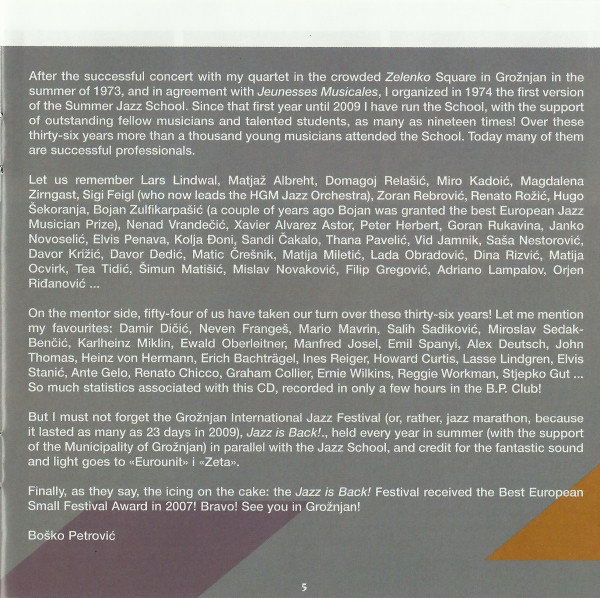 Various - Sky Over Grožnjan - The Future Of Croatian Jazz (CD, Comp)