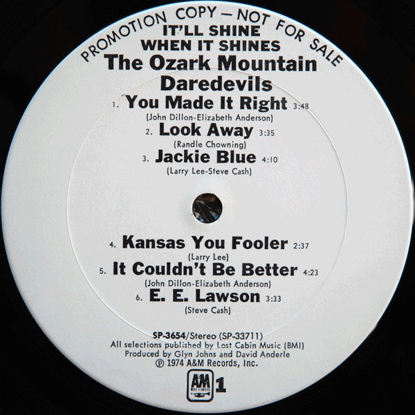 The Ozark Mountain Daredevils - It'll Shine When It Shines (LP, Album, Promo, San)
