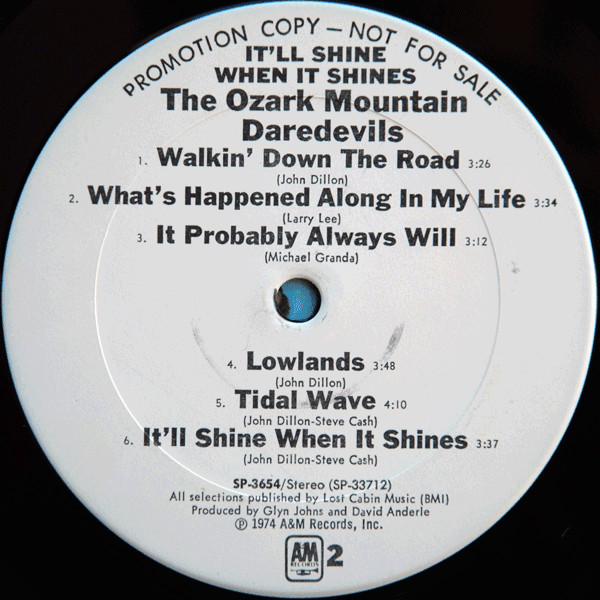 The Ozark Mountain Daredevils - It'll Shine When It Shines (LP, Album, Promo, San)