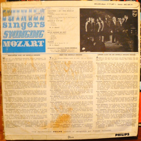 Swingle Singers* - Swinging Mozart (LP, Album, Mono)