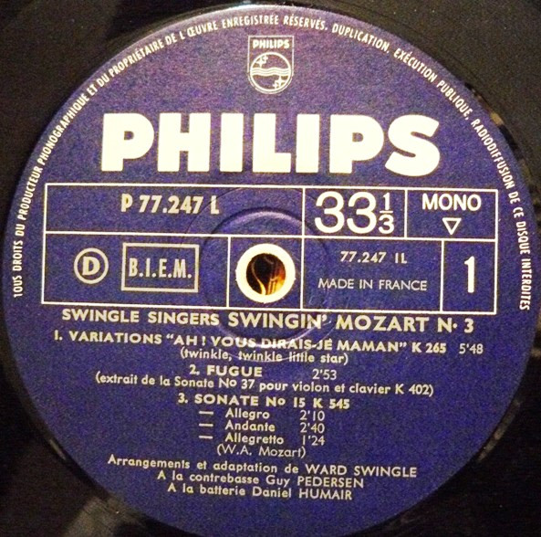 Swingle Singers* - Swinging Mozart (LP, Album, Mono)