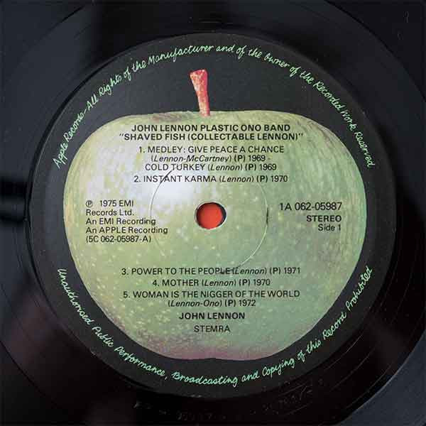 Lennon* / Plastic Ono Band* - Shaved Fish (LP, Comp, RE)