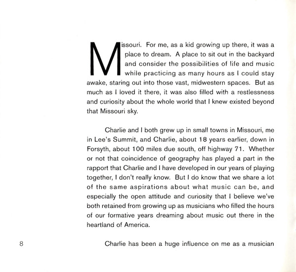 Charlie Haden & Pat Metheny - Beyond The Missouri Sky (Short Stories) (CD, Album, Dig)