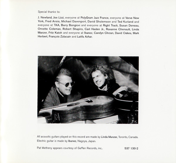 Charlie Haden & Pat Metheny - Beyond The Missouri Sky (Short Stories) (CD, Album, Dig)