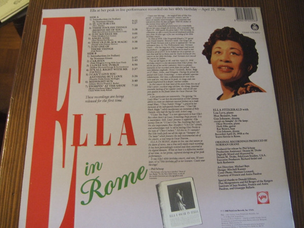 Ella Fitzgerald - Ella In Rome (The Birthday Concert) (LP, Album)