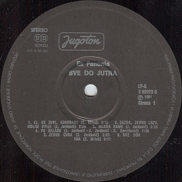 Ex Panonia - Sve Do Jutra (LP, Album)