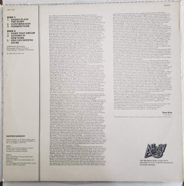 Dexter Gordon - Daddy Plays The Horn (LP, Album, RE)