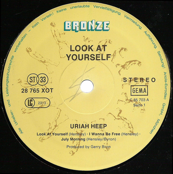 Uriah Heep - Look At Yourself (LP, Album, RE)