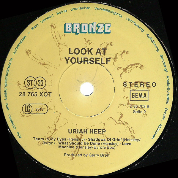 Uriah Heep - Look At Yourself (LP, Album, RE)