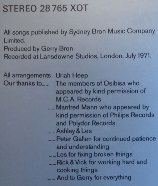 Uriah Heep - Look At Yourself (LP, Album, RE)