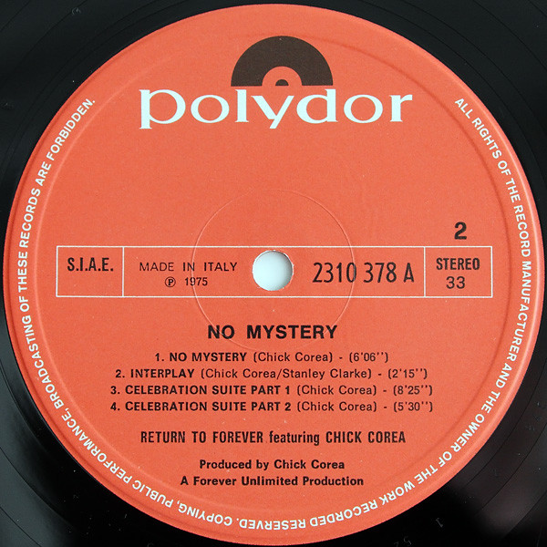 Return To Forever Featuring Chick Corea - No Mystery (LP, Album)