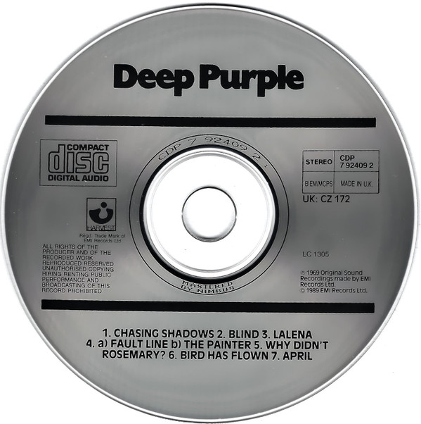Deep Purple - Deep Purple (CD, Album, RE, Nim)