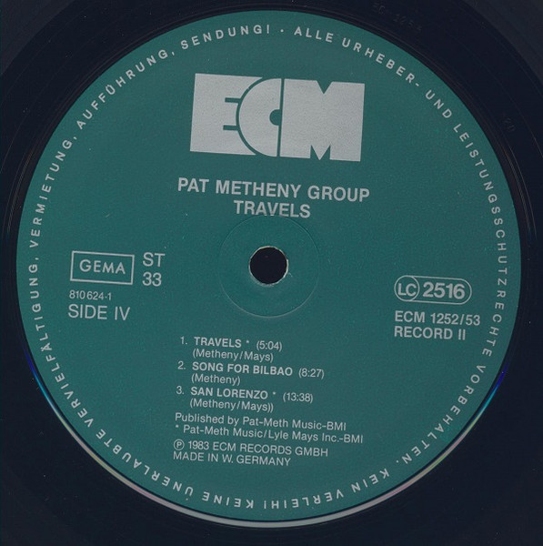 Pat Metheny Group - Travels (2xLP, Album, Gat)