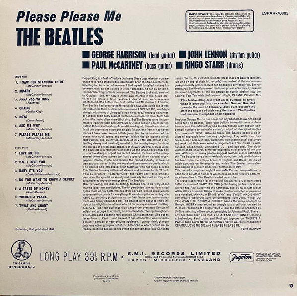 The Beatles - Please Please Me (LP, Album, RE)