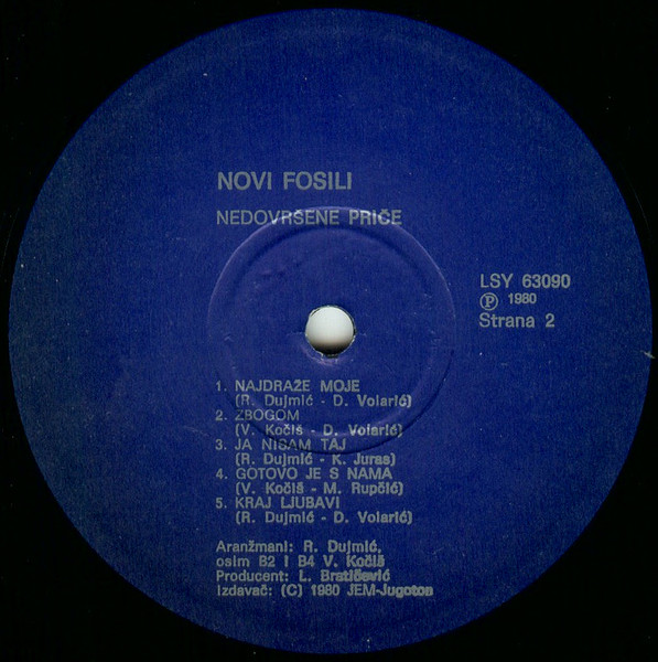 Novi Fosili - Nedovršene Priče (LP, Album, M/Print, RP, Dar)