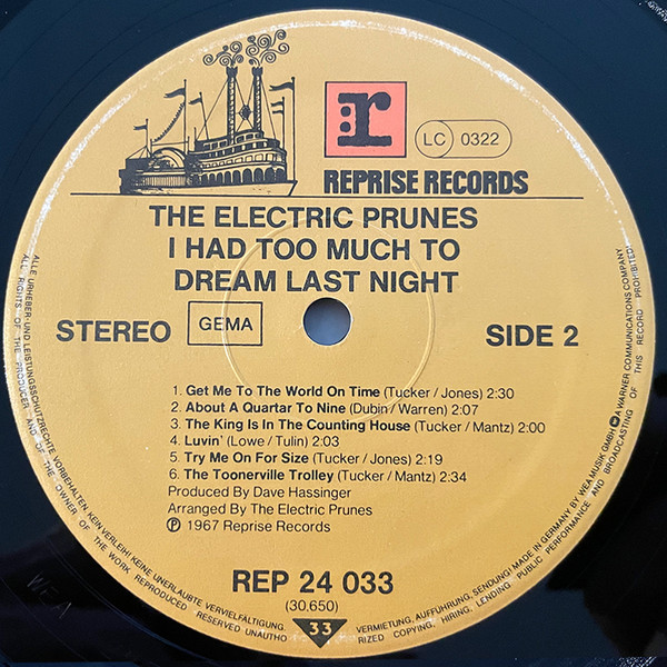 The Electric Prunes - I Had Too Much To Dream Last Night (LP, Album, RE)