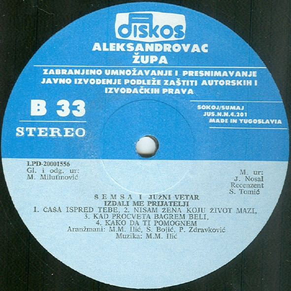 Šemsa* I »Јužni Vetar«* - Izdali Me Prijatelji (LP, Album)