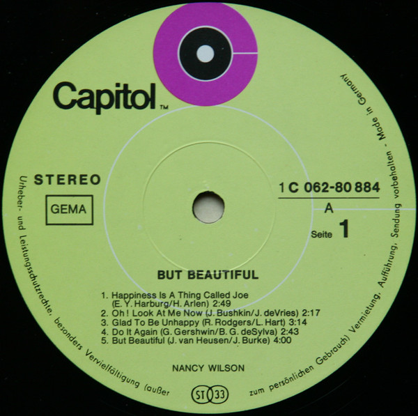 Nancy Wilson - But Beautiful (LP, Album)