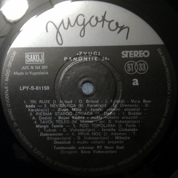 Various - Zvuci Panonije 74 (LP, Album)