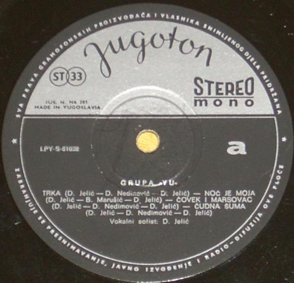 YU Grupa - YU Grupa (LP, Album, Gat)