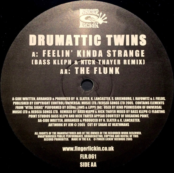 Drumattic Twins - Feelin' Kinda Strange (Remix) / The Flunk (12