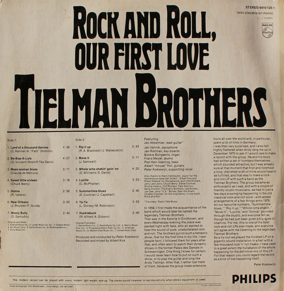 Tielman Brothers - Rock And Roll, Our First Love (LP, Album)
