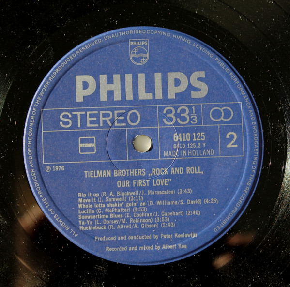 Tielman Brothers - Rock And Roll, Our First Love (LP, Album)