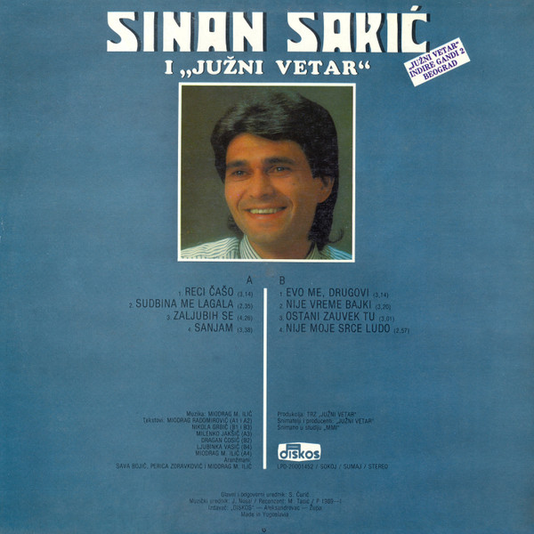 Sinan* I Južni Vetar - Reci Čašo (LP, Album)