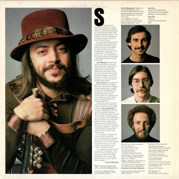 Chuck Mangione - Chase The Clouds Away (LP, Album, Pit)