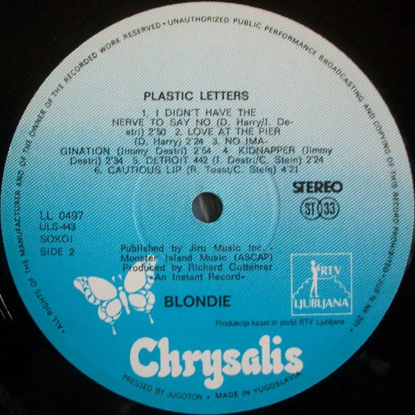 Blondie - Plastic Letters (LP, Album)
