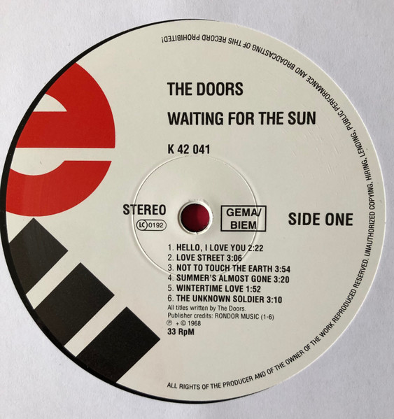 The Doors - Waiting For The Sun (LP, Album, RE, 180)
