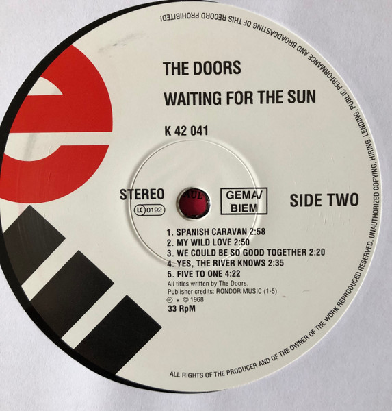 The Doors - Waiting For The Sun (LP, Album, RE, 180)