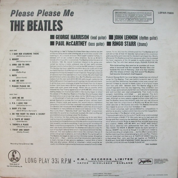 The Beatles - Please Please Me (LP, Album, RE)