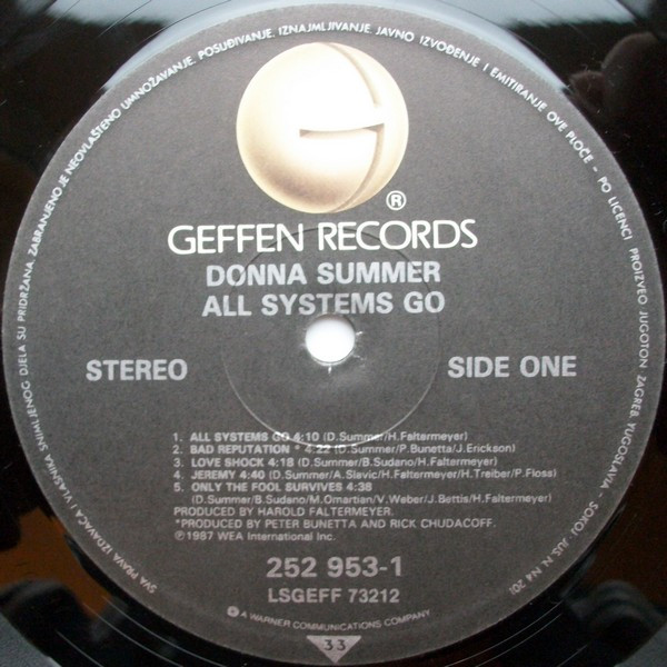Donna Summer - All Systems Go (LP, Album)