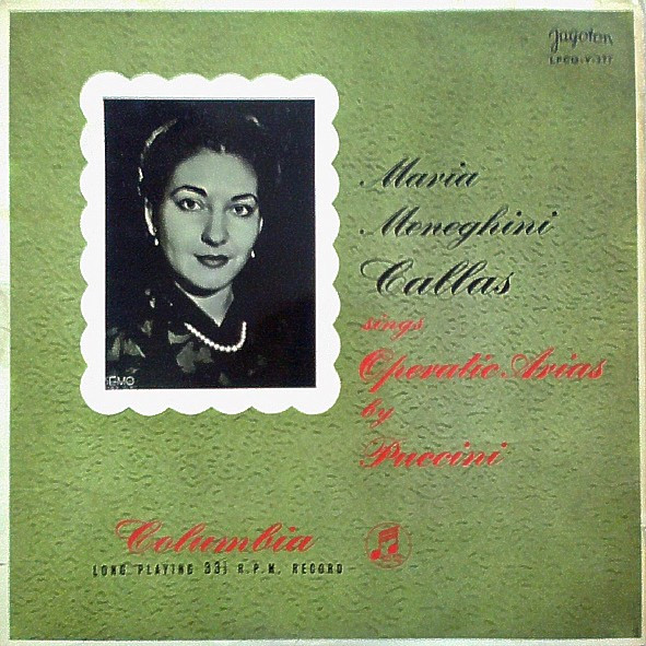 Maria Callas - Maria Meneghini Callas Sings Operatic Arias By Puccini (LP, Album)