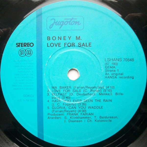 Boney M. - Love For Sale (LP, Album)