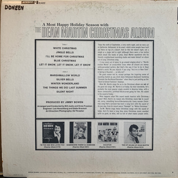 Dean Martin - The Dean Martin Christmas Album (LP, Album)