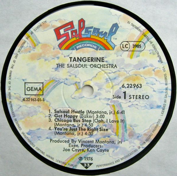 The Salsoul Orchestra - Tangerine (LP, Album)