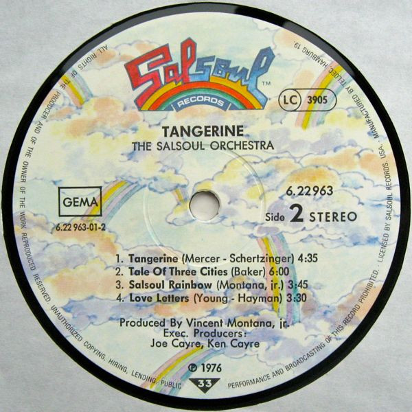 The Salsoul Orchestra - Tangerine (LP, Album)
