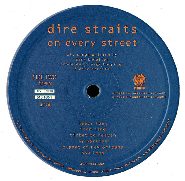 Dire Straits - On Every Street (LP, Album, PRS)