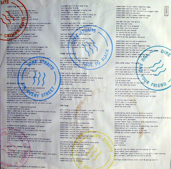 Dire Straits - On Every Street (LP, Album, PRS)
