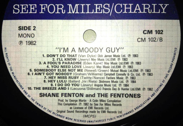 Shane Fenton & The Fentones - I'm A Moody Guy (LP, Comp, Mono)