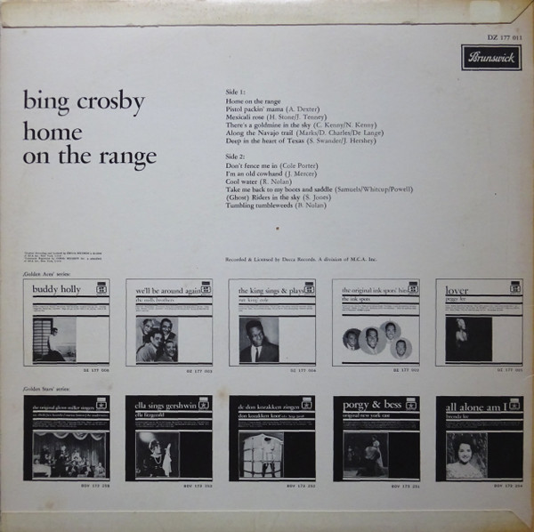 Bing Crosby - Home On The Range (LP, Album, Mono)