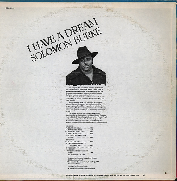Solomon Burke - I Have A Dream (LP, Album)